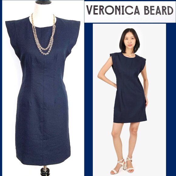 Veronica Beard Dresses & Skirts - New Veronica Beard Navy Sleeveless Mini Sheath Dress Sz 4-6